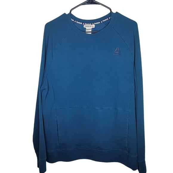 Reebok Blue Pullover Sweatshirt Sz Large - Picture 2 of 7